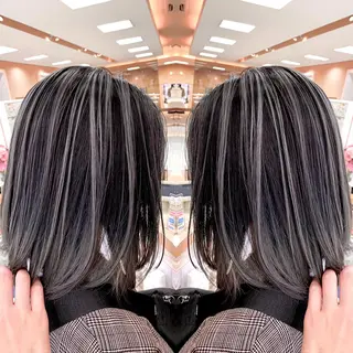 ショート カラー 縮毛/レイヤー 韓国/橋口のヘアスタイル