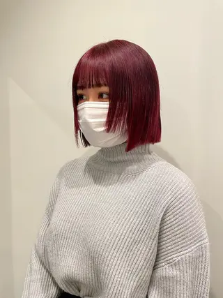 ミディアム カラー 渋谷 留菜のヘアスタイル