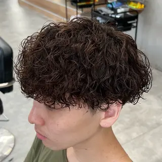 ショート パーマ メンズ メンズパーマ/波巻き 新潟/万代/夏芽🎀のヘアスタイル