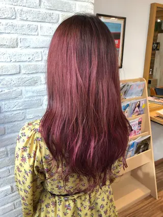 ロング カラー ヘアアレンジ 遠藤 拓馬のヘアスタイル