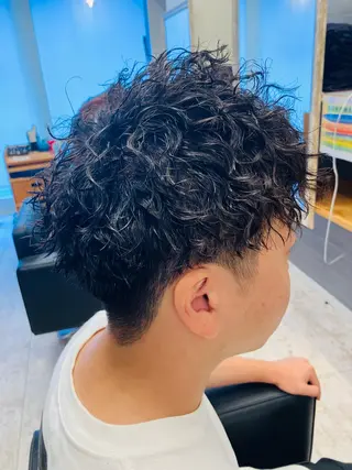 パーマ メンズ メンズ特化/パーマ/ フェードWATARUのヘアスタイル