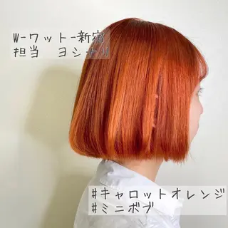 ショート カラー パーマ ヘアアレンジ メンズ ワット 原宿のヘアスタイル
