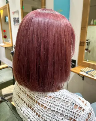 ミディアム カラー ヘッドスパ＆ボブ＆ ツヤ感🌟ナカガマのヘアスタイル