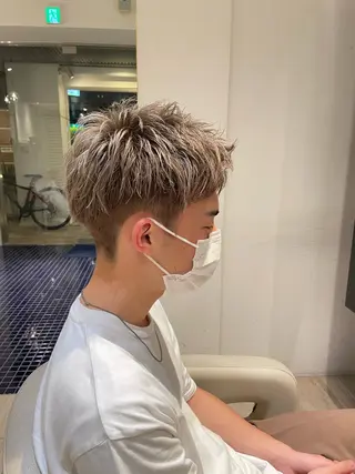 ショート カラー メンズ Bagus dua所属・堀田 翔子のヘアスタイル