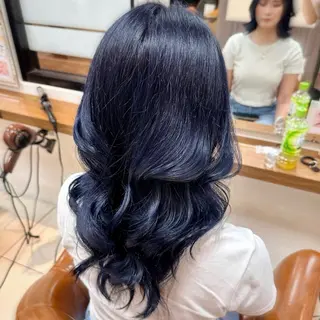 ロング カラー 髪質改善/ブラック ヘア/リンのヘアスタイル