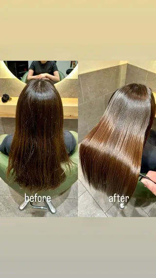 セミロング クセ/うねり改善/ 縮毛矯正🫧ゆりのヘアスタイル