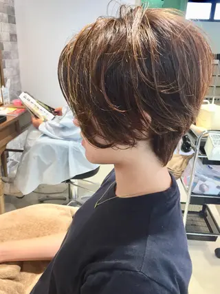 ショート 所渉/韓国レイヤー /ウルフカットのヘアスタイル