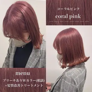 ミディアム カラー ヘアアレンジ 愛されカラー🩷 はるなのヘアスタイル