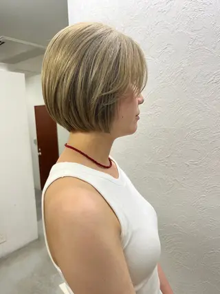 ショート メンズハイトーン/栄 /イトウタケルのヘアスタイル