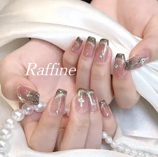 ネイル RAFFINE 月🦋🩵のネイルデザイン