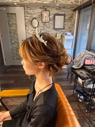 セミロング ヘアアレンジ hair make  Lucciのヘアスタイル