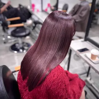 セミロング カラー 無料カットモデル ユナのヘアスタイル