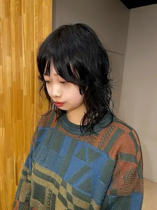 ミディアム パーマ COL birth所属・yui 野々市市のヘアスタイル