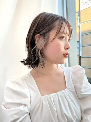 ショート カラー レイヤー専門家 ダブルカラー修のヘアスタイル