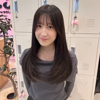 ロング 望愛/レイヤー/ハイ トーン/デザインのヘアスタイル