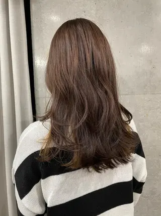 セミロング 吉田一輝 外国人パーマのヘアスタイル