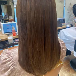 セミロング カラー パーマ 顔周り/くびれヘア 韓国ヘア💕風間るなのヘアスタイル