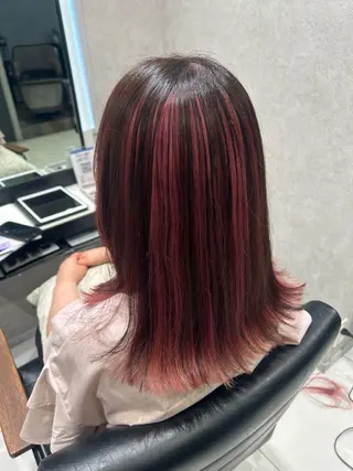 カラー 透明感カラー💙 束感マツエク🪼海月のヘアスタイル