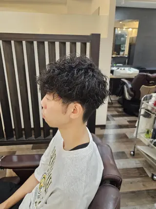 ミディアム パーマ HAIR Atelier Libre所属・大人モテ髪／🍃 ともき/八乙女のヘアスタイル