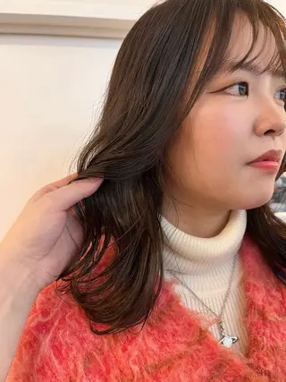 セミロング レイヤーカット/韓国 ヘア/ honokaのヘアスタイル