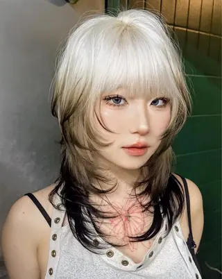ミディアム カラー SALOWIN(サロウィン)広島並木通り所属・【ショート／ウルフ／ パーマ】kotaroのヘアスタイル