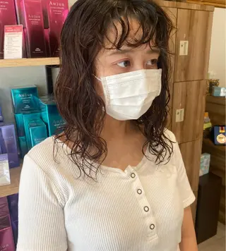 セミロング パーマ パーマ指名No1 /namiのヘアスタイル
