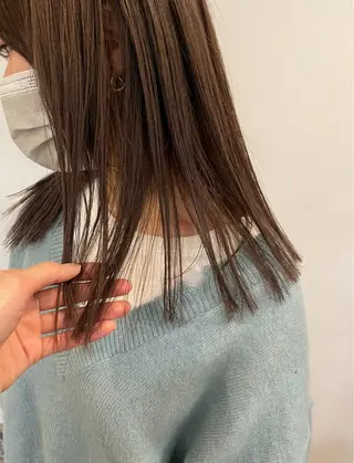 セミロング カラー 梅田/柔らかカラー/ オオハシ リナコのヘアスタイル