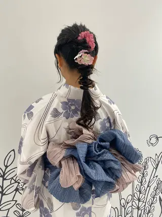 ベージュ/アレンジ /横浜/杉本千夏のヘアスタイル