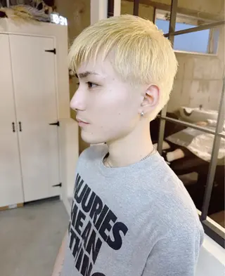 カラー メンズ XELM/ハイトーン /高崎/RUIのヘアスタイル