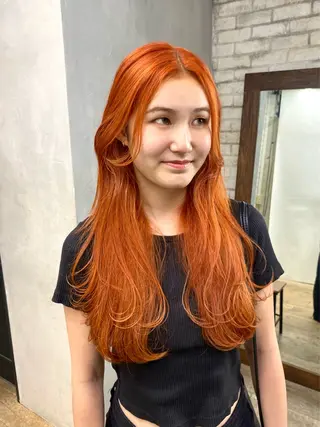 ロング カラー 🌼ボブ.暖色 🌼浅井 遥のヘアスタイル