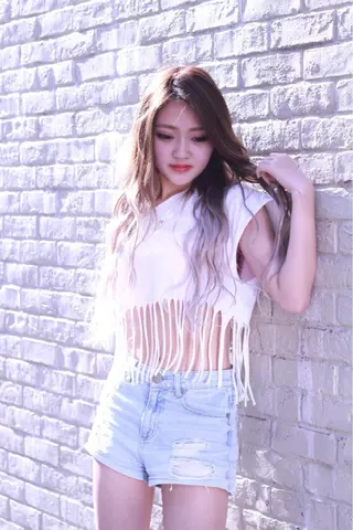 ロング カラー れん/ハイトーン /エクステ/韓国風のヘアスタイル