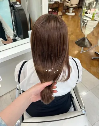 セミロング ありむらもえ/ 透明感カラーのヘアスタイル