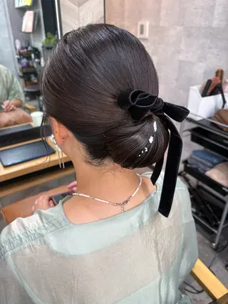 ミディアム ヘアアレンジ SHANTi 飯塚 ヘアセット/髪質改善のヘアスタイル