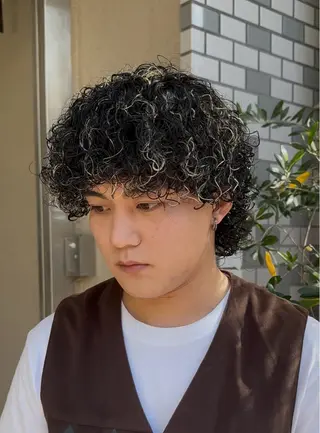 パーマ メンズ 年間2000名担当◎ パーマ職人/仲原佑樹のヘアスタイル