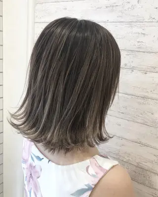 ミディアム カラー 小顔カット/レイヤー 【WiLL】加藤のヘアスタイル