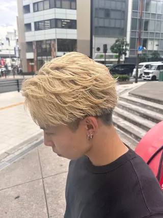 メンズ 曲がる縮毛矯正/ メンズパーマ森隆之介のヘアスタイル