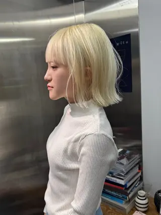 ミディアム カラー code+lim所属・平沼 祐哉/パーマのヘアスタイル