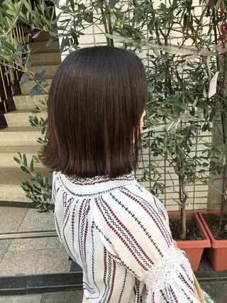 ミディアム 🫧透明感カラー/ ボブ/小笠原汐海🪽のヘアスタイル