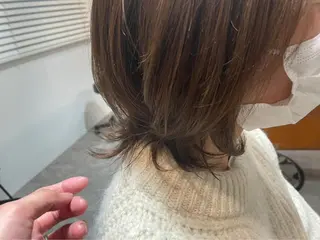 ミディアム カラー HARE 川崎晴佳のヘアスタイル