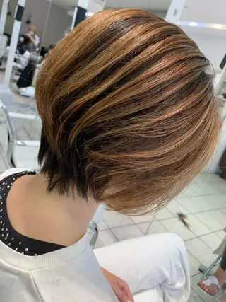 ショート カラー ヘアアレンジ キッズ 竹井 寛喜のヘアスタイル