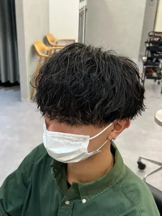 パーマ メンズ 浜野 泰斗のヘアスタイル