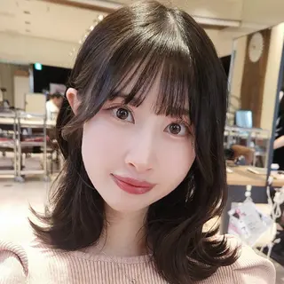 ミディアム Nanako。/韓国 ヘア/顔周りカットのヘアスタイル