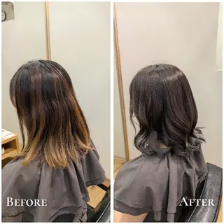 ミディアム Cafu hair Tachi所属・有馬 葵のヘアスタイル