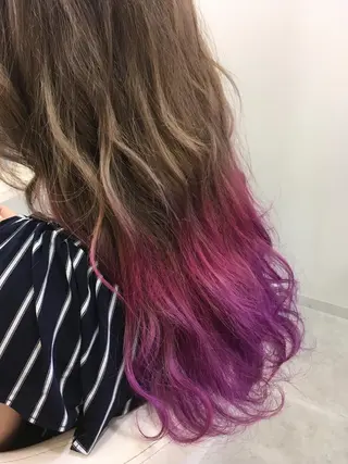 セミロング ロング カラー 髪質改善 中川　翔のヘアスタイル