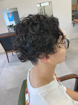 ミディアム パーマ メンズ SHAFT Ieiriのヘアスタイル