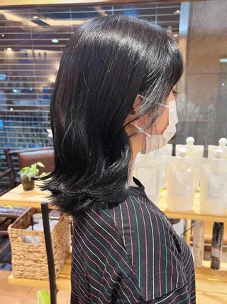 ミディアム カラー パーマ ヘアアレンジ メンズ morio from london所属・松岡彩華 ボブ /グレージュのヘアスタイル