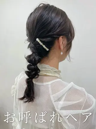 セミロング ヘアアレンジ 韓国風パーマ/ヘア セット/店長みづきのヘアスタイル