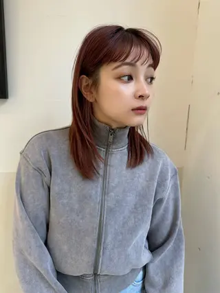 ミディアム カラー 🪭risa 暖色/レイヤー🪭のヘアスタイル