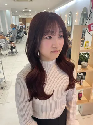 ロング nuu 栄所属・🧸SAKI🎀 韓国レイヤーのヘアスタイル