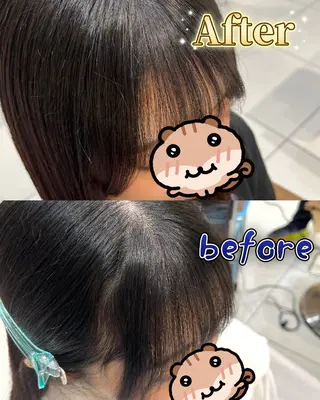 ミディアム パーマ 縮毛矯正💎/ 美髪ストレート🫧のヘアスタイル